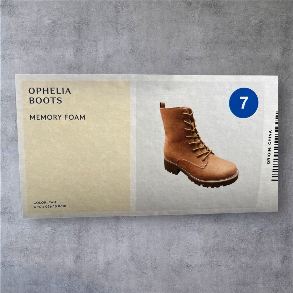 Universal Thread LaceUp Ophelia Side Zip Combat Boots with  Memory Foam - Picture 2 of 14